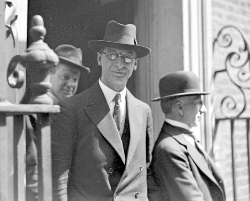 Eamon De Valera on the steps of No. 10 Downing Street in 1932. Picture by Press Association 