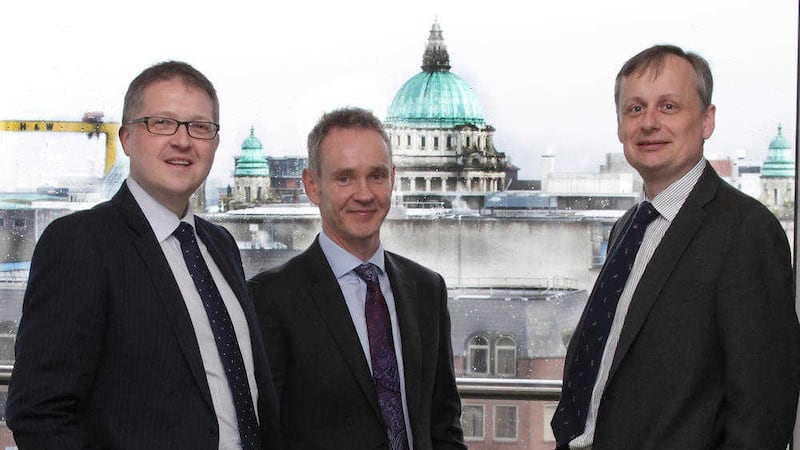 Cunningham Coates senior office partner Jonathan Cunningham (right) with new appointees John Cubitt (left) and David Currie 