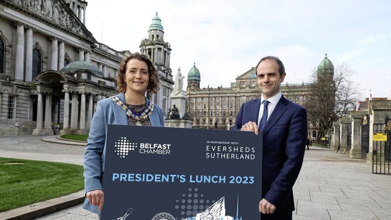 Belfast Chamber have announced that their 2023 President&rsquo;s Lunch &ndash; which will happen on Thursday 6 April in the Crowne Plaza Hotel at Shaw&rsquo;s Bridge &ndash; will be sponsored by global law firm Eversheds Sutherland.   Commenting, Belfast Chamber President Alana Coyle said:  &ldquo;Belfast Chamber are delighted to partner with Eversheds Sutherland for our President&rsquo;s Lunch on Thursday 6 April.  The theme of this year&rsquo;s event is &lsquo;Global Belfast&rsquo;.  We can, at times, be understandably focused on what&rsquo;s happening in our own city or region and forget to focus on the opportunities that exist beyond Belfast.  Global companies have made Belfast their home because of our impressive talent pool whilst Belfast based companies are exporting far and wide.  Encouraging an even greater international outlook, seeking to attract talent from around the world and exploiting the opportunity of our city as a gateway to markets is something that Belfast Chamber wants to encourage and work with partners to help make Belfast a truly global city.     As a global top 10 law practice, Eversheds Sutherland are the perfect partner for such an event.  Their presence in Belfast and across the rest of the UK plus close connections across the island of Ireland reminds us of our city&rsquo;s potentially unique position that could benefit people and business in Belfast and right across NI&rdquo;.      Alan Connell, Managing Partner, Eversheds Sutherland, added:    &ldquo;We are pleased to be supporting this year&rsquo;s Belfast Chamber President&rsquo;s Lunch.  As the largest and most established global law firm on the island of Ireland, with a full service offering across our Belfast and Dublin offices, Eversheds Sutherland is very much connected globally but committed locally.   We are acutely aware of the many challenges which face businesses and organisations currently, and with our strength and depth of expertise across our full service offering, we are uniquely placed to help them navigate such challenges.    &ldquo;This year&rsquo;s theme of &lsquo;Global Belfast&rsquo; is particularly apt for a firm like ours which operates from over 70 offices in more than 30 countries around the world.  Eversheds Sutherland and our team of experts in Belfast are globally connected to our firm&rsquo;s wider network.  As we seek to attract more inward investment and create a Belfast economy fit for the future, it is important that, as a business community, in order to capitalise on the many opportunities that are arising, we are outward facing and increasingly global in our outlook and approach.&rdquo; Note to Editors 1.	Attached is a picture of Belfast Chamber President Alana Coyle along with Matthew Howse, Partner at Eversheds Sutherland launching the 2023 Belfast Chamber President&rsquo;s Lunch. 2.	A senior government figure will be the keynote speaker at the event. 3.	Tickets for the 2023 President&rsquo;s Lunch can be purchased on the Belfast Chamber website at https://belfastchamber.com/events/upcoming-events/belfast-chamber-presidents-lunch-2023-crowne-plaza-belfast-6-apr-2023/   