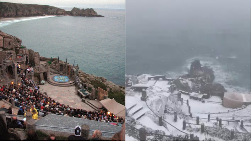 The Minack Theatre in the sun and in the snow