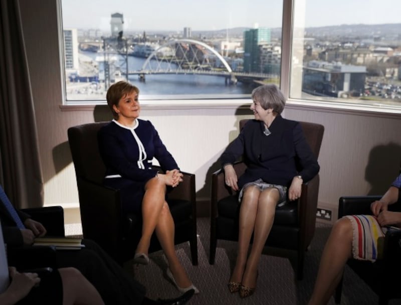 Prime Minister Theresa May (right) and First Minister Nicola Sturgeon