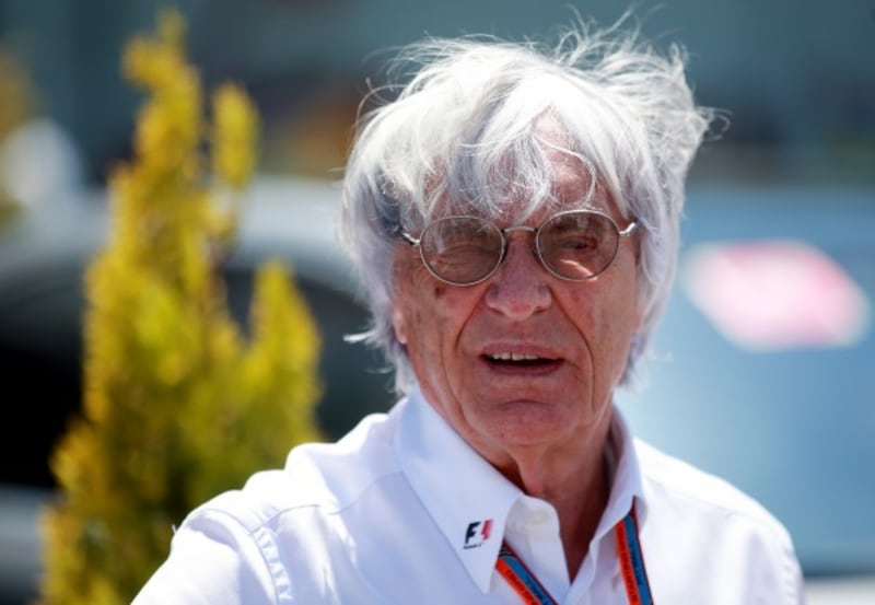 Bernie Ecclestone during the practice day at the Circuit de Barcelona-Catalunya in Barcelona, Spain. 