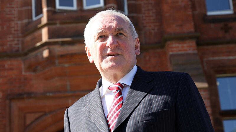 Former Taoiseach Bertie Ahern outside the Riddel Hall in Belfast on Tuesday to headline Queen&#39;s Spring Festival of Events 2016. 