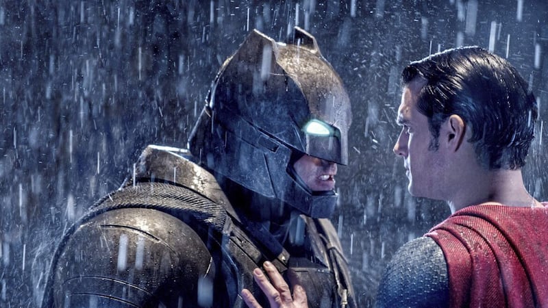 VULNERABLE SUPERHEROES: Batman (Ben Affleck) and Superman (Henry Cavill) face off in the Batman v Superman movie 