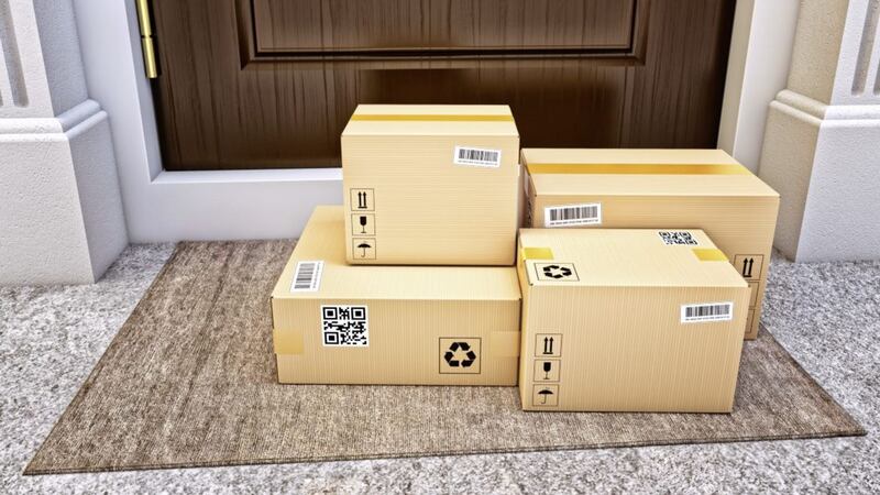 I just love seeing packages piled up on the doorstep 
