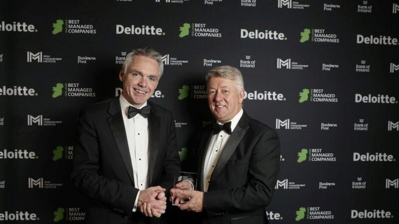 Deloitte&#39;s Glenn Roberts (left) with Frylite managing director Eamon McCay 