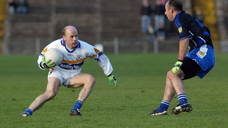 Errigal Ciaran's Peter Canavan tries to get past Ballinderry's Paul Wilson during the Ulster Club Championship match at Casement Park, Belfast on November 26 2006. Picture by Jonathan Porter&nbsp;