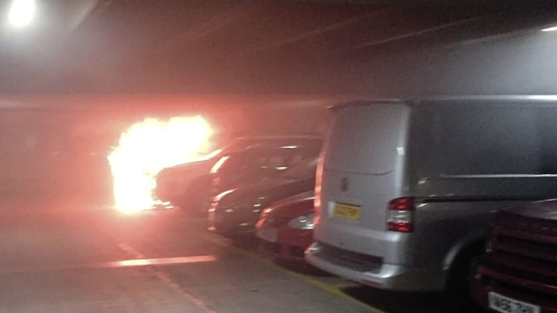 Hundreds of cars were destroyed after fire tore through the1,600-capacity car park. Picture by Sue Wright/Frequency Media/PA Wire 
