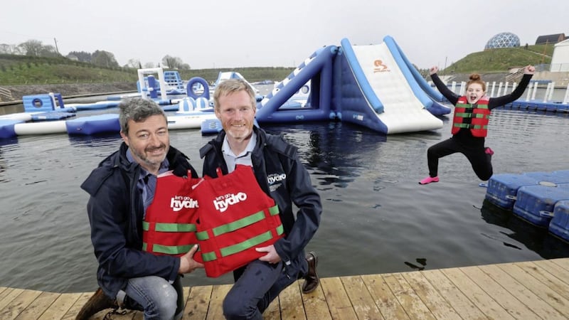 Chief executive Pete Boyle (left) and project manager Stephen Cassidy announce the reopening of Ireland&rsquo;s largest water sport activity resort Let&rsquo;s Go Hydro in Carryduff 