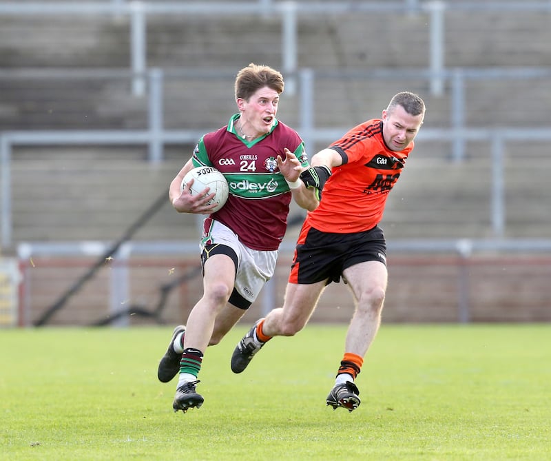 <span style="font-family: Arial, sans-serif; ">Declan Mullan, whose father Brendan is a Glenullin native but owns the land on which the Eoghan Rua club put up its new pitch at the beginning of the decade. Picture by Margaret McLaughlin</span>