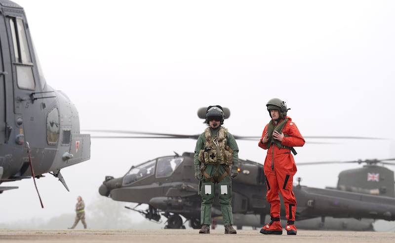 The Apaches will fly strike missions in support of large-scale Finnish army training