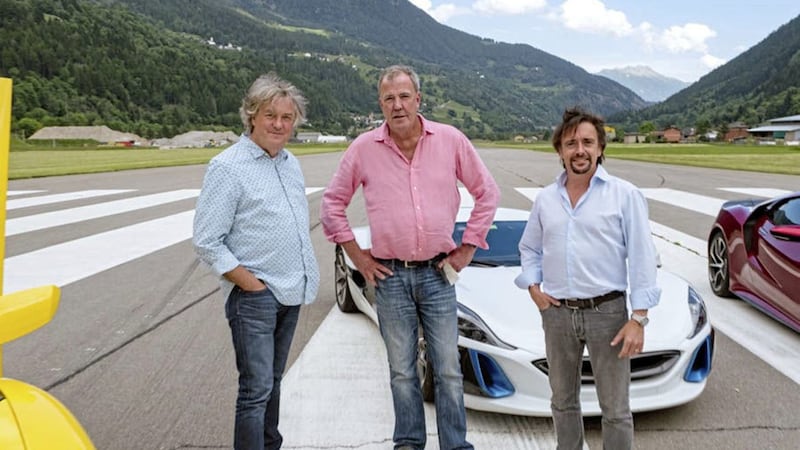 Jeremy Clarkson, Richard Hammond and James May in The Grand Tour, Season 2 of which is available from December 8 
