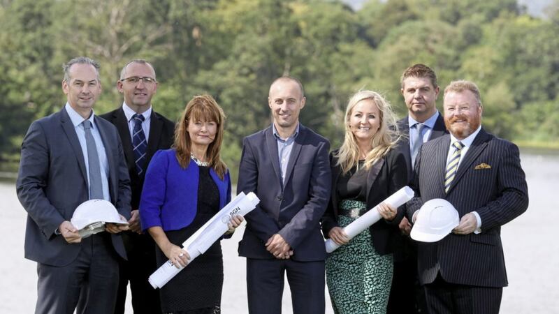 Pictured are: David McCullough (ESS), Tony McEwan (ESS), Valerie Gourley (NI Chamber of Commerce), Kevin MacDonald (SGN), Emma Jane Mawhinney (IOD), Stephen Devlin (ESS) and Paul Campbell (ESS). 