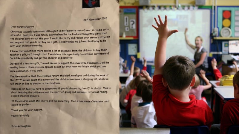 Primary school teacher Kate McLaughlan says it will teach the children ‘the spirit of giving’.