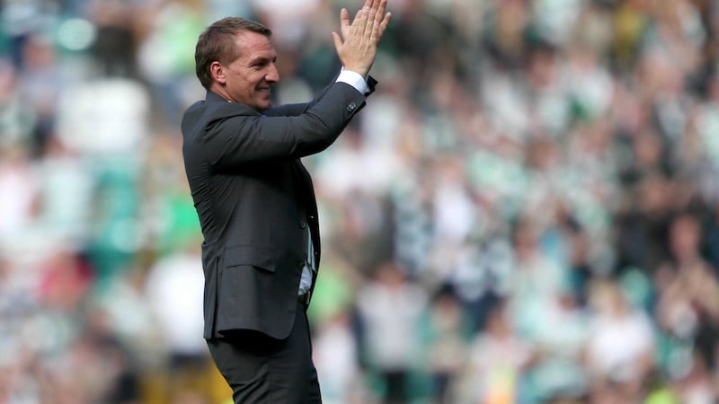 &nbsp;Rodgers has expressed his admiration of Dembele after the French striker decided to join Celtic<br />Picture by PA