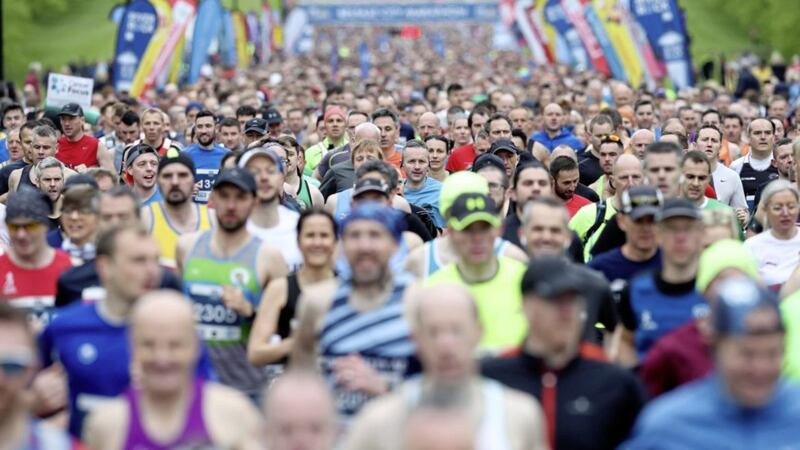 This year&#39;s marathon started at Stormont Estate 
