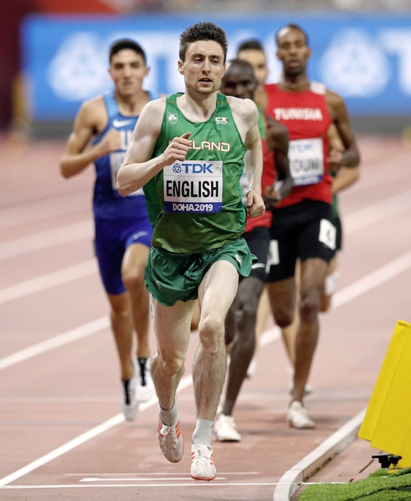 Letterkenny athlete Mark English goes in the 800m heat of the World Athletics Championships in Budapest on Tuesday night