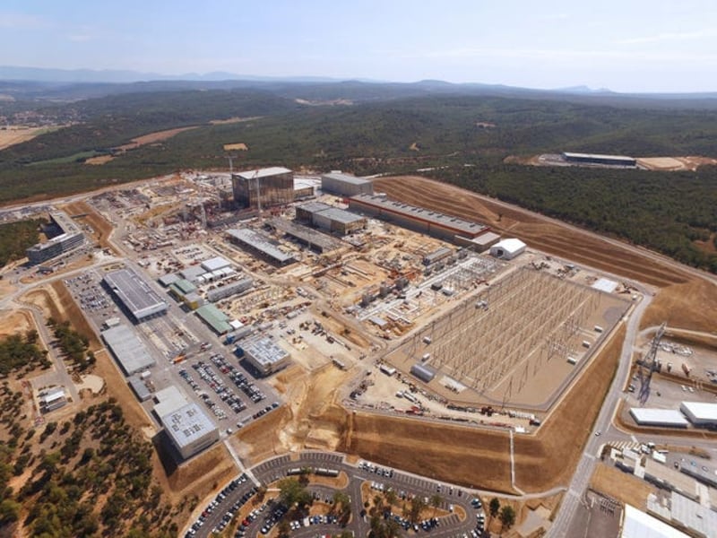 Aerial view of The International Thermonuclear Experimental Reactor (Iter) under construction in southern France. (ITER)
