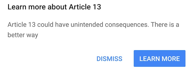 YouTube copyright warning