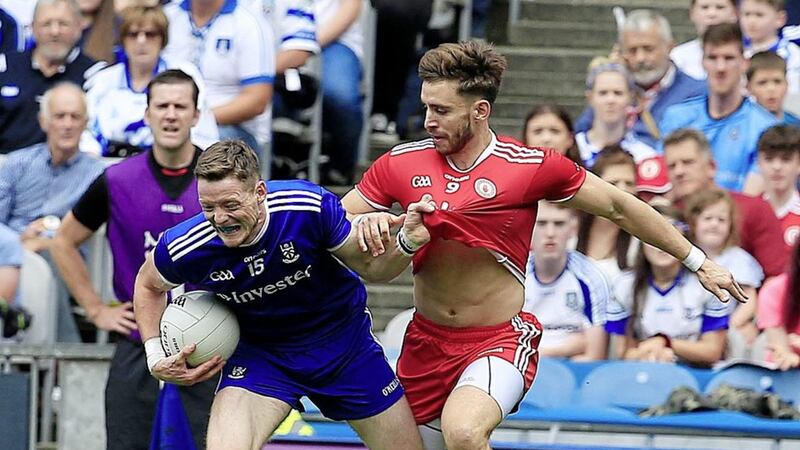 Tyrone defender Padraig Hampsey limited Monaghan&#39;s Conor McManus to one point in Sunday&#39;s All-Ireland semi-final 
