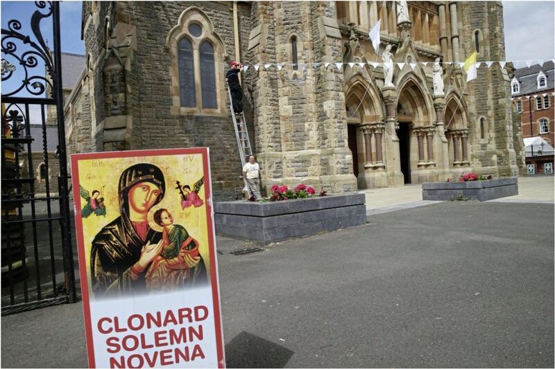 Clonard Solemu Novena sets up to open today Picture by Hugh Russell. 