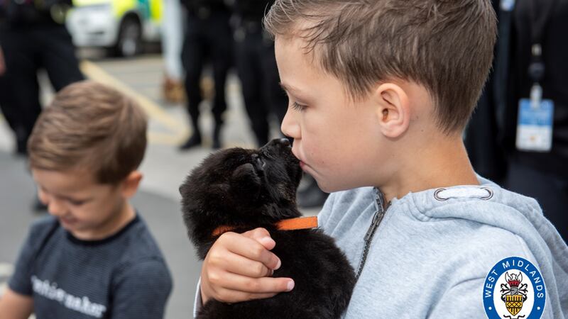 Eight-year-old Oscar Jealous, who lost his sight due to a degenerative condition, fulfilled his dream of being a police officer for a day.