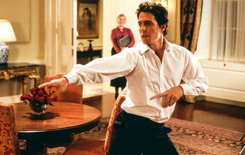 &nbsp;Hugh Grant as the British prime minister in Love Actually