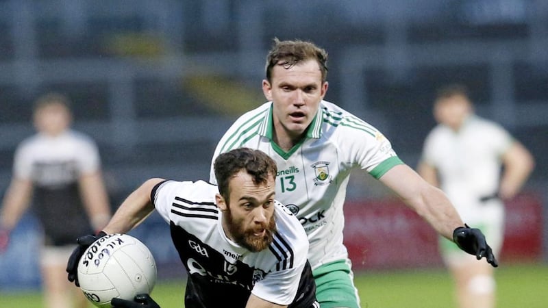 Conor Laverty was Kilcoo&#39;s best player as they overcame defending champions Burren in Saturday night&#39;s Down SFC quarter-final replay. Picture by Philip Walsh 