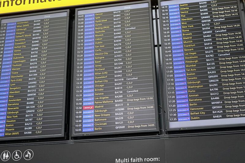 Travel disruption could last for days after flights were cancelled. Picture by Lucy North/PA Wire 