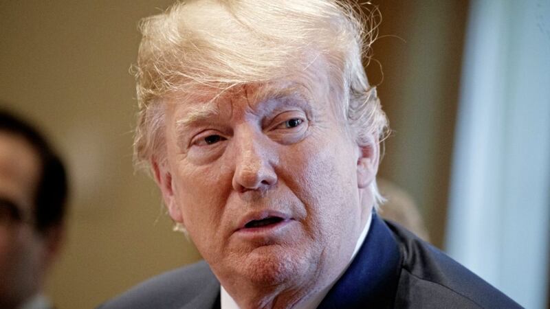 President Donald Trump at a meeting with Republican members of Congress on immigration in the White House on Wednesday. Picture by Evan Vucci/AP 