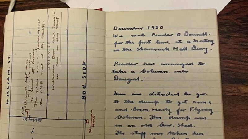 Noel McCann unearthed details of the flying column&#39;s exploits in a diary kept by his own grandfather, Seamus McCann.  