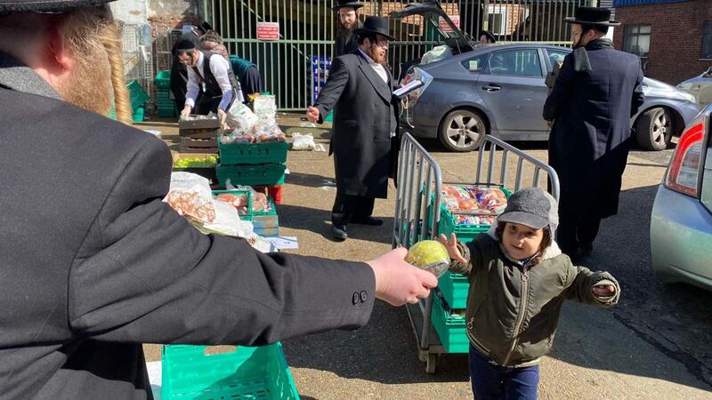 The Jewish Community Council of North London prepared food parcels for thousands of people ahead of the religious holiday.