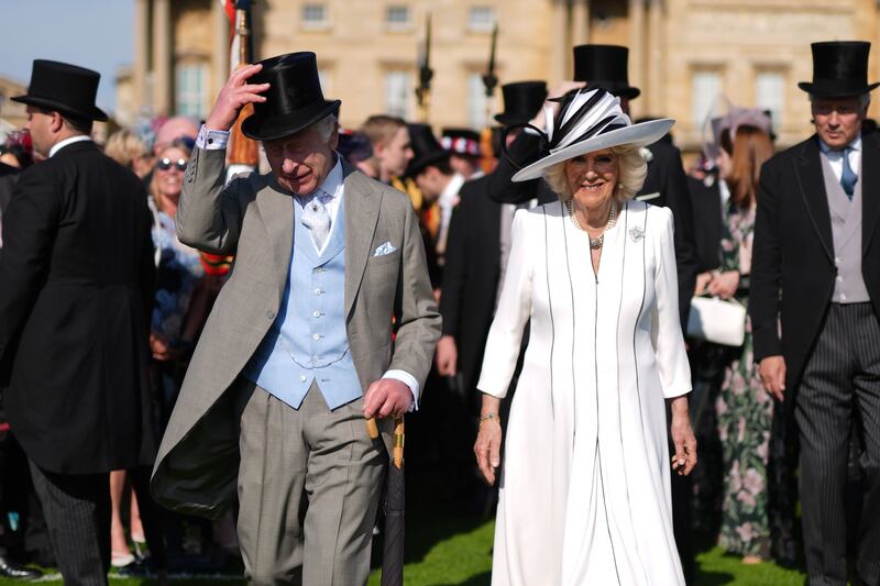 Charles and Camilla at the Buckingham Palace garden party