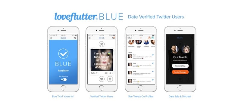 A screenshot of the loveflutter app 