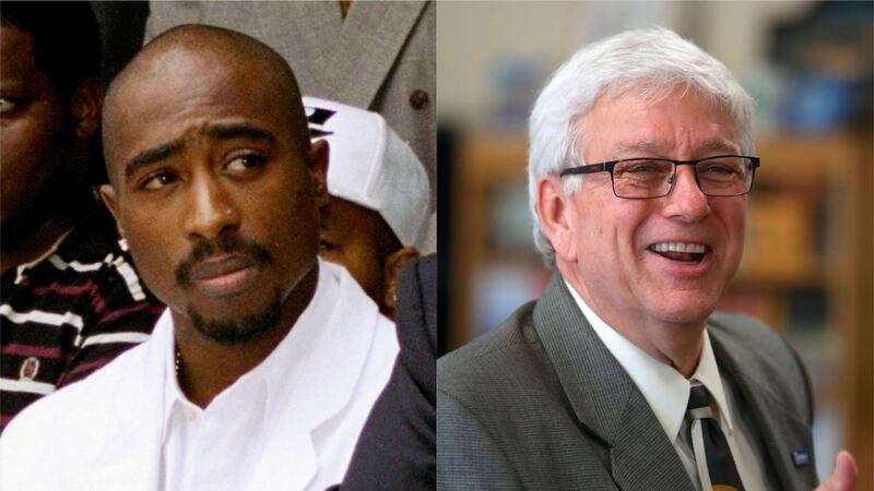 Jerry Foxhoven also marked his 65th birthday with Shakur-themed cookies.
