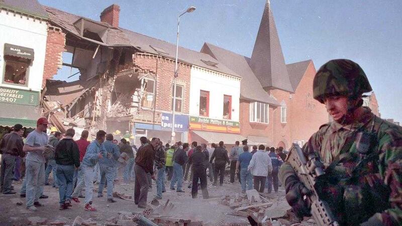 The aftermath of the 1993 Shankill bomb. 