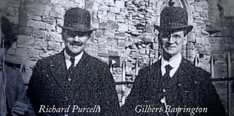 Gilbert Barrington (right), with friend Richard Purcell, was a key IRA man in England