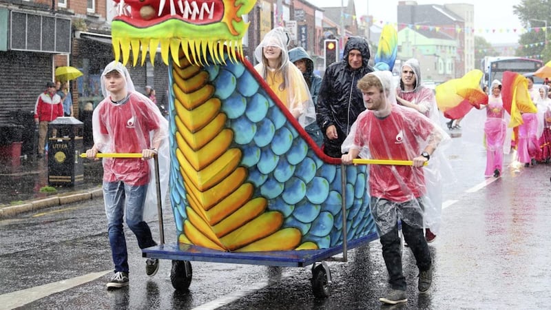 This year&#39;s Feile an Phobail carnival parade makes its way up the Falls Road: Photo: Mal McCann 