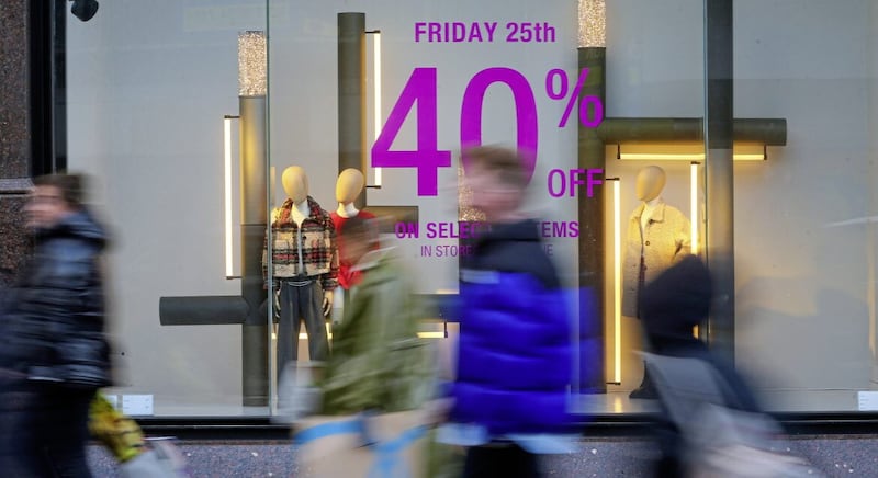 Shoppers on Black Friday in Belfast. Picture Mal McCann. 