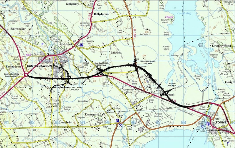 The disputed section of the planned new A6 