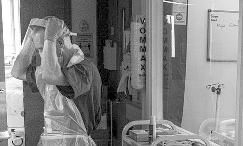 Dr Tuck Goh captured images of staff at the Ulster Hospital during the pandemic. 