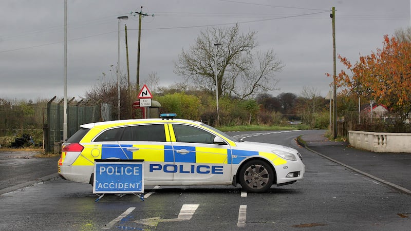 Police on the Bann Road area on the outskirts of Ballymoney Co Antrim where a man was attacked and shot by a gang at his home. Picture by Margaret McLaughlin &nbsp;
