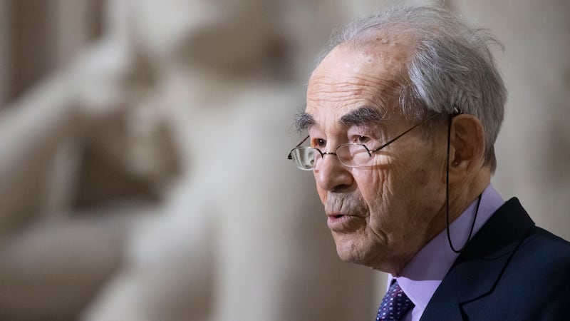 Former French Justice Minister Robert Badinter, author of the abolitionist law in France, has died aged 95 (Ian Langsdon /Pool Photo via AP, File)