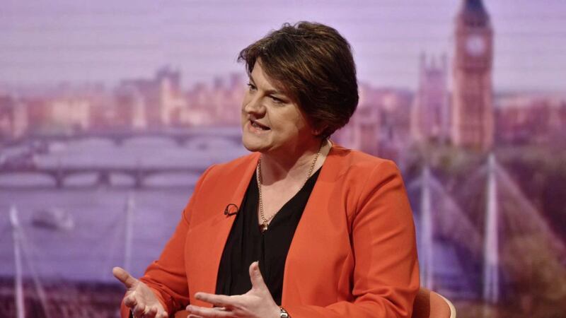 DUP leader Arlene Foster was speaking on BBC current affairs programme The Andrew Marr Show. Picture by Jeff Overs/BBC/PA Wire 