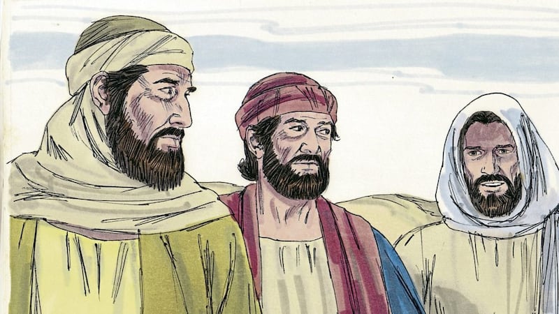 &#39;Two of Jesus&#39; followers were walking on the road to Emmaus. As they were talking, Jesus himself came up and walked with them. But the two men did not realise who he was...&#39; 