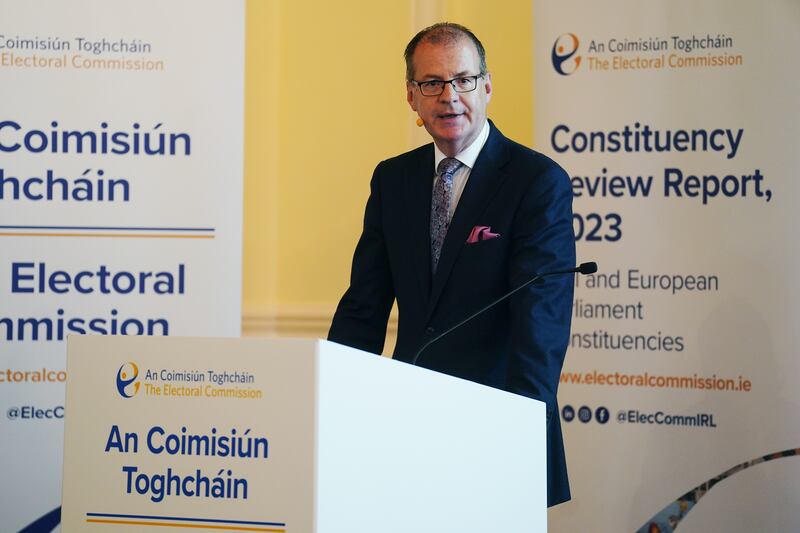 Art O’Leary during a press conference at the Royal College of Physicians, Dublin, for the Electoral Commission