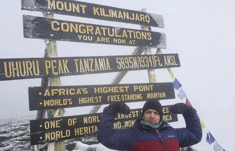 Mr McNally summited Mount Kilimanjaro just six months ago 
