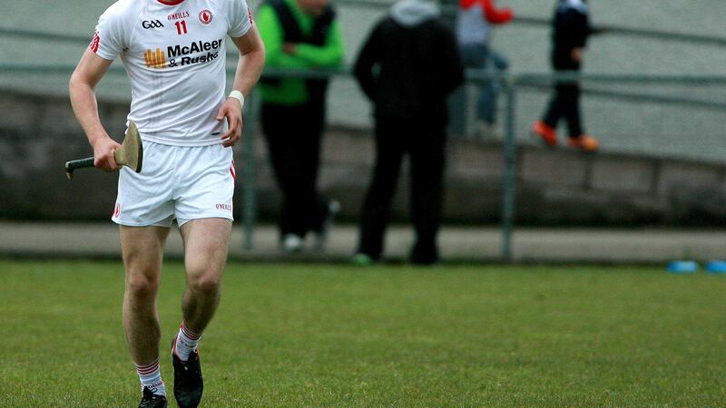 &nbsp;Tyrone's&nbsp;Damien Casey lit up Carrickmore on Saturday scoring 1-17<br />Picture by Seamus Loughran