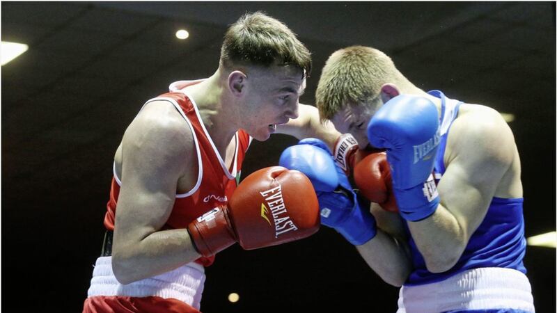 Sean McComb faces Luke McCormack at Oxenford Studios tomorrow for a place in the light-welterweight quarter-finals. Picture by Hugh Russell 