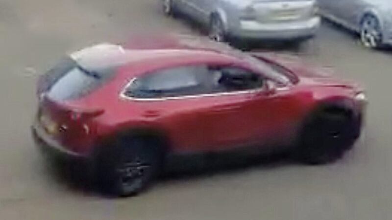 An image from the video shows the car speeding away from the scene 
